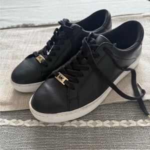 Michael Kors Black Leather Sneakers